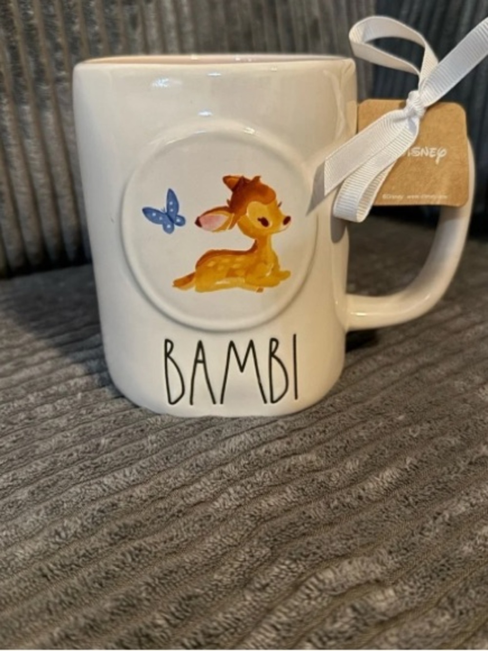 Rae Dunn x Disney x Bambi White Mug with pink interior NWT